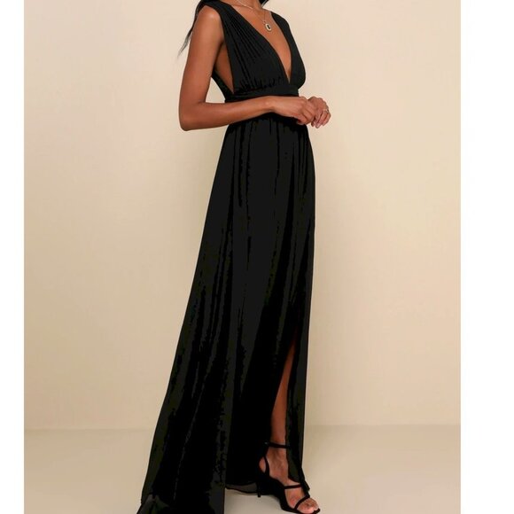 Lulus Heavenly Hues Black Maxi Dress Size Medium by Lulu's - Picture 4 of 6